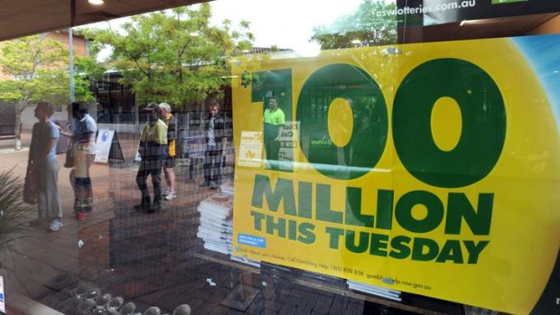 Big jackpot ... yesterday's $100 million Oz Lotto was shared between four lucky people.