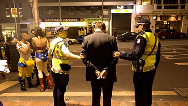 Police patrols tend to the sore, sorry, drunk and disorderly in Melbourne's CBD.