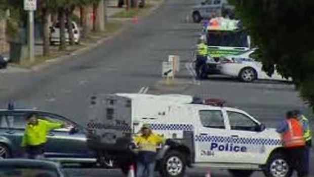 The scene in Mt Lawley after a fatal crash. Picture: Channel Ten