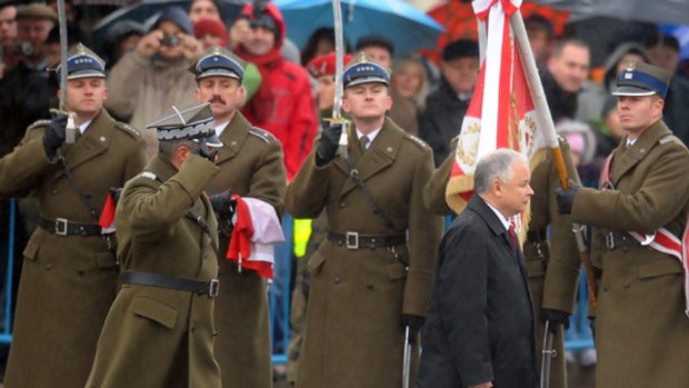 "We have our own heroes" ... President Lech Kaczynski marks Polish Independence Day.