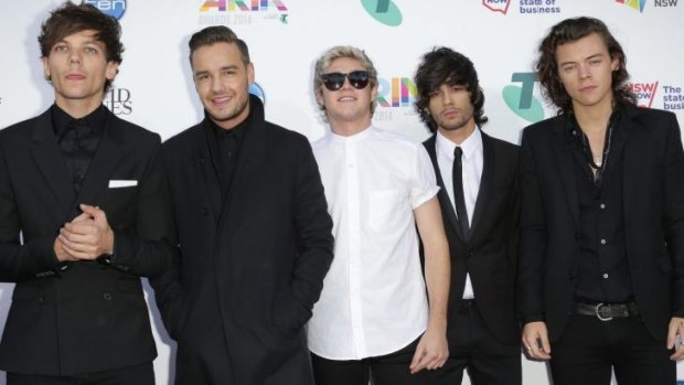 One Direction's Zayn Malik (second from right).