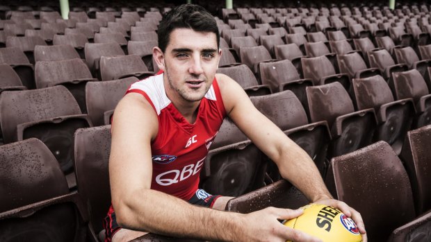 Unconventional pathway: Irishman Colin O'Riordan is hoping to be the new Tadhg Kennelly for the Sydney Swans. 