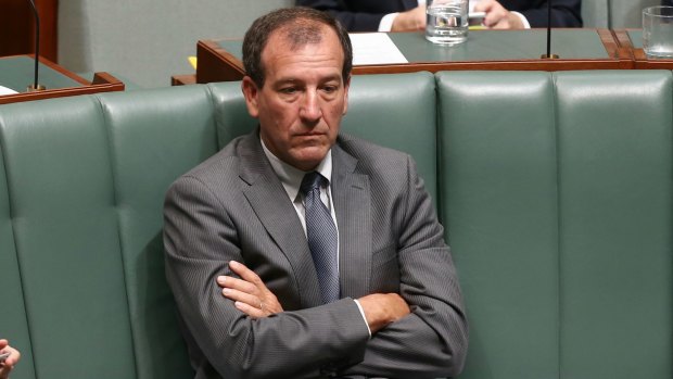 On his own: Mal Brough during question time on December 3.