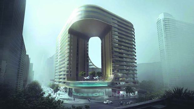 An artist's impression of Crown Group's proposed 20-storey tower designed by Koichi Takada Architects at Green Square.