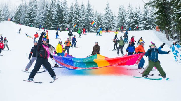 Show your colours: WinterPride is held at Whistler in Canada each year.