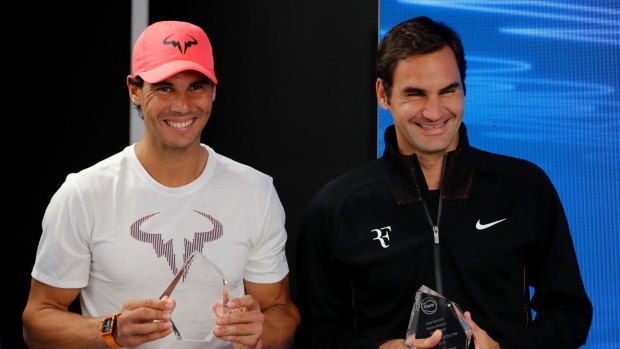 Legends: Rafael Nadal and Roger Federer.