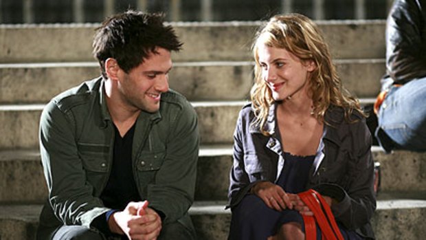 Justin Bartha and Melanie Laurent in a scene from <i>Every Jack Has a Jill</i>.