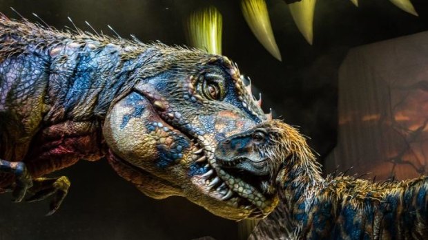 A mother-and-baby Tyrannosaurus Rex duo proved to be a crowd favourite.