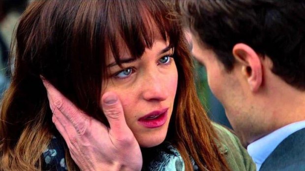 Dakota Johnson gives an impressive performance, but Jamie Dornan has less to work with in <i>Fifty Shades of Grey</i>.