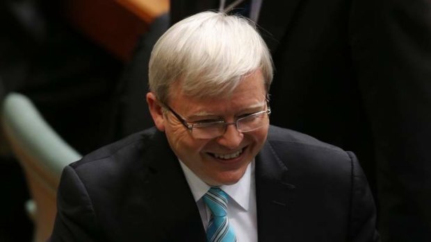 Prime Minister Kevin Rudd returns to the House of Representatives.