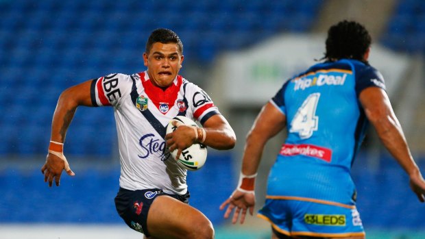 Staking his claim: Roosters young gun Latrell Mitchell is an Origin contender.