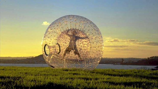 Zorbing in Rotorua.