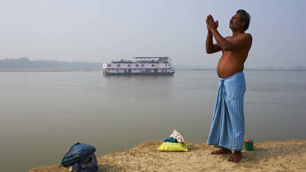 A daily ritual on the river bank.