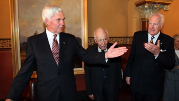 Governor General Michael Jeffery with past Governor Generals Sir Zelman Cowen  and Peter Hollingworth.