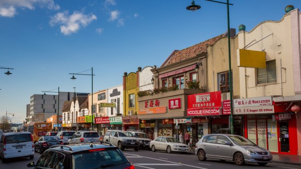 Station Street in Box Hill Victoria. The ATO has been carrying out its cash economy campaigns in the local area full of cafes and restaurants.