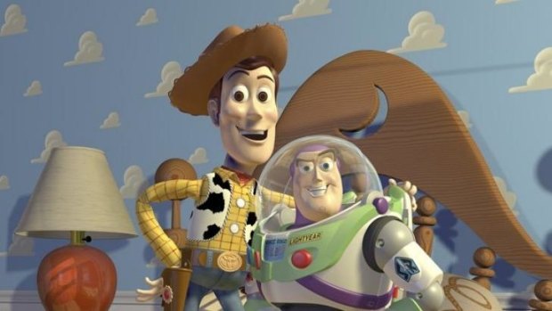 Woody with best friend Buzz Lightyear in Toy Story 3.