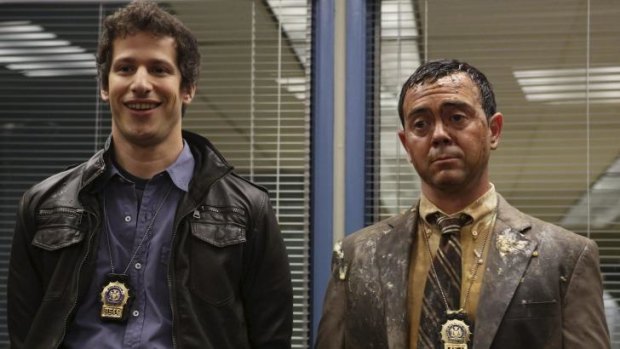 Andy Samberg and Joe Lo Truglio in <i>Brooklyn Nine-Nine.</i>
