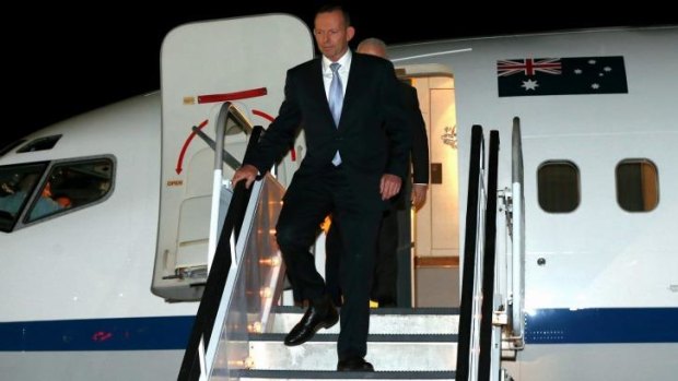 Prime Minister Tony Abbott arrives in New York for a special meeting of the UN Security Council.