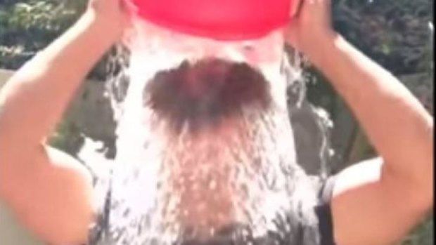 Matt Damon dumps icy toilet water on himself for the ice bucket challenge to raise awareness of ALS and water.org.