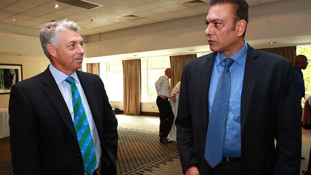 Former Indian captain Ravi Shastri (R) says India's concerns over the DRS have been vindicated, while ICC chief executive Dave Richardson (L) says many of the issues are valid.