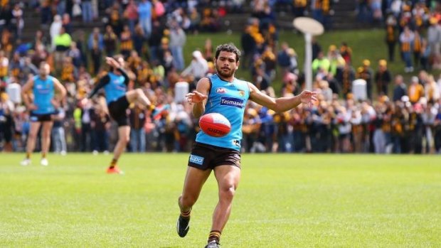 Rioli received the largest cheers with his strong training performance.