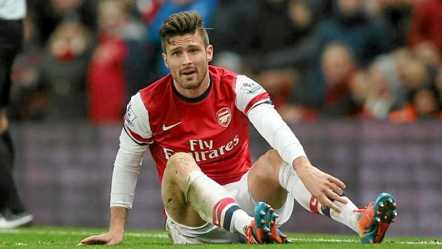 Indiscretion: Arsenal's French striker Oliver Giroud.