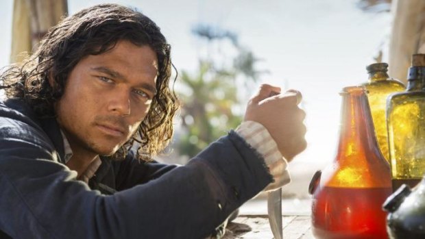 Bef-oo-arr he was famous: Luke Arnold as the young Long John Silver.