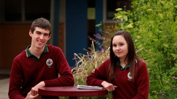 Ringwood Secondary College year 11 students Mitchell Roberts and Katie Webber say giving feedback is important.