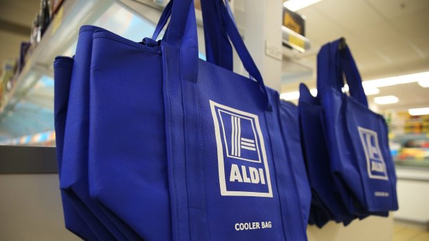Aldi has captured at least 11 per cent of the East Coast grocery market, according to UBS.

