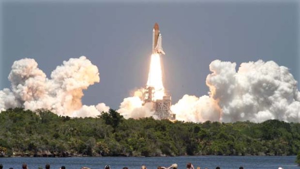 Lift-off ... there are only two more scheduled shuttle launches at Kennedy Space Centre.