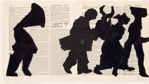 William Kentridge, Portage (detail), 2000; Collage on book pages; Collection the artist, courtesy Marian Goodman Gallery, New York, and Goodman Gallery, Johannesburg; Copyright 2010 William Kentridge; photo: John Hodgkiss, courtesy the artist.