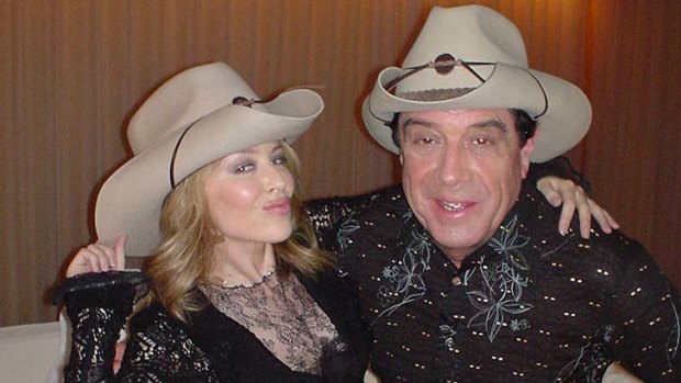 Critical condition ... Molly Meldrum with pop princess Kylie Minogue.