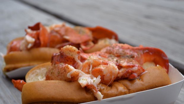 Luke's Lobster dispenses fresh rolls on the Lower East Side.