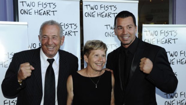 Rai Fazio with his parents Joe and Carmel. Fazio says the film is a tribute to his boxer-trainer father.