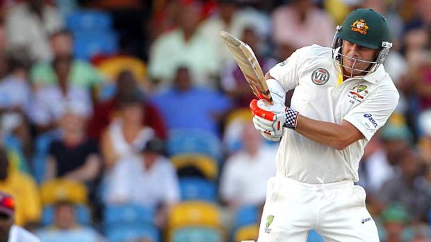 Australian opening batsman David Warner resumed his innings on 27 at the start of day three.