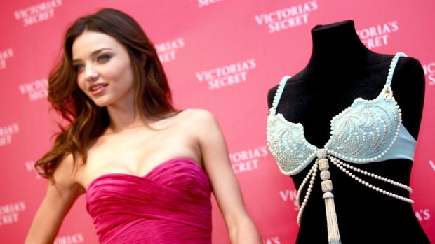 Career highlight ... Miranda Kerr and the Fantasy Treasure bra by Victoria's Secret.