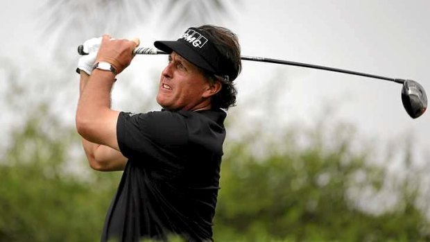 A double hit cost Phil Mickelson dearly.