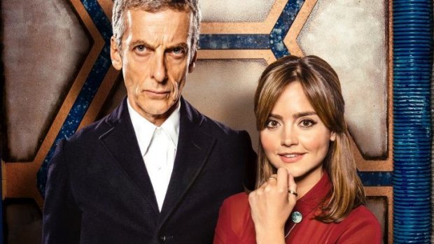 The Doctor is back ... Peter Capaldi and Jenna Coleman.