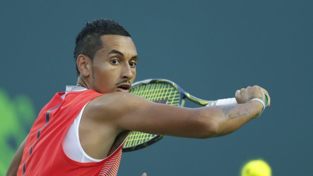 Nick Kyrgios has celebrated his 21st birthday with a quarter-final win in Portugal. 