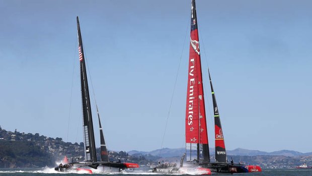 Team New Zealand is just three wins away from winning the America's Cup.