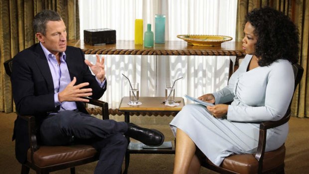 Confession ...  Lance Armstrong talks to Oprah Winfrey.