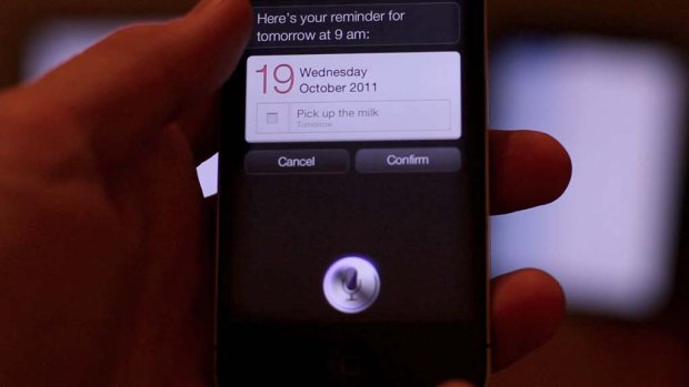 A screenshot of Remember The Milk in action with Siri.