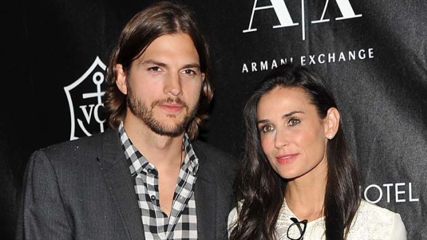 Married for six years ... Ashton Kutcher and Demi Moore.