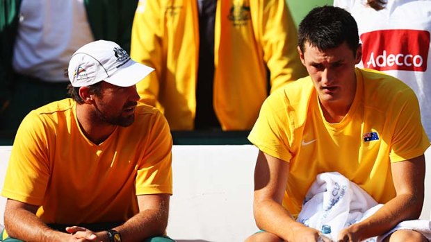 "I don't think we'll be in contact until September. From there, we'll see. That's all I can say" ... Bernard Tomic on his relationship with Davis Cup captain Pat Rafter.