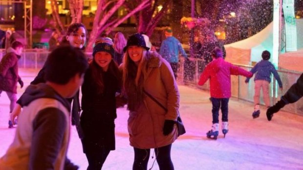 The James St Amphitheatre is set to become an ice rink.