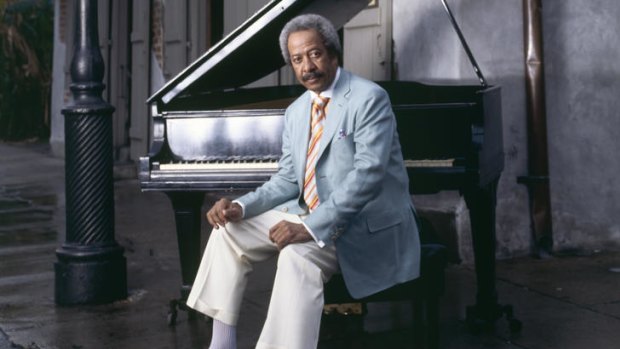 Allen Toussaint with his piano.