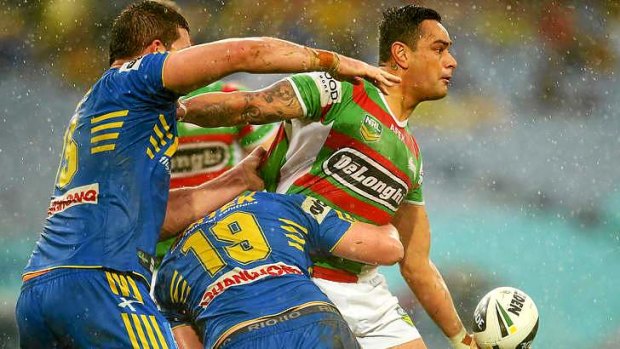 The right direction: John Sutton has stepped up a level at South Sydney this season.