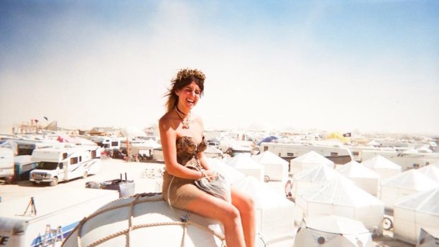 Julia Gutman, from Sydney, at the Burning Man festival in Nevada.
