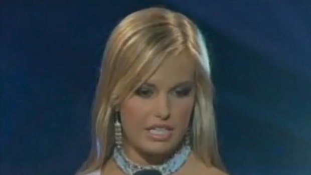 Lost for words ... Miss Teen South Carolina 2007 Caitlin Upton