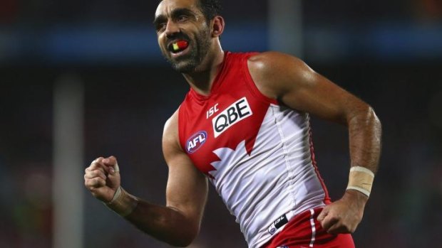 Leaving his mark on the game: Adam Goodes.